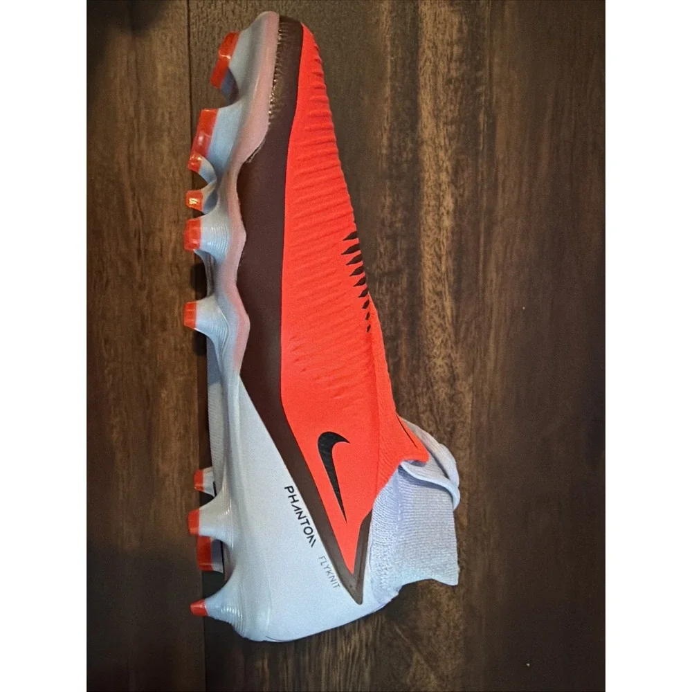 New Nike Mens Phantom 6 High Pro FG Soccer Cleats Size 6.5 Blue Bright Red